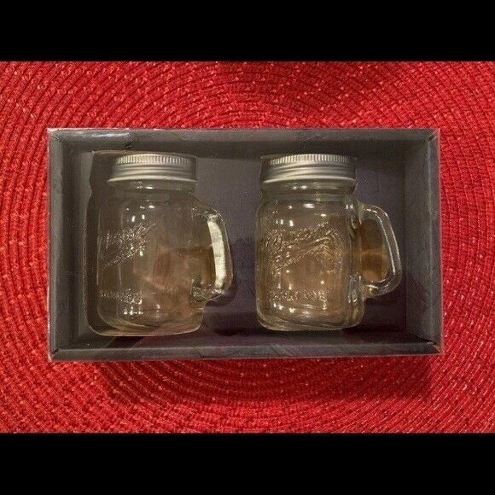 Mason Jar Salt and Pepper Shakers - New in Box  Farm House Décor Cottage core